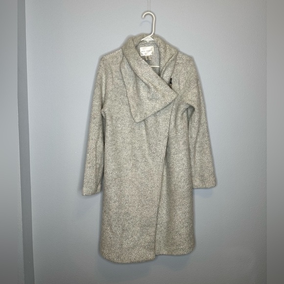 Max Studio Wrap Jacket gray wool blend size medium women’s - Picture 1 of 5